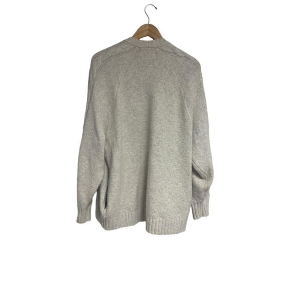 Hollister Sweater Womens S Beige Cardigan Open Front Y2K Fuzzy Cozy Casual - Picture 2 of 9
